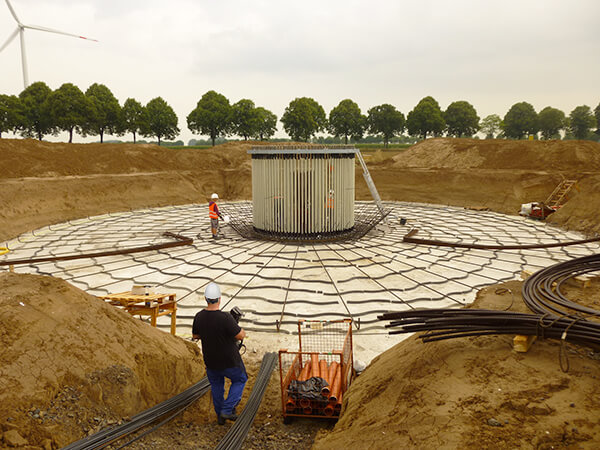 Neues Foto der Baustelle unserer Windkraftanlage im August 2017